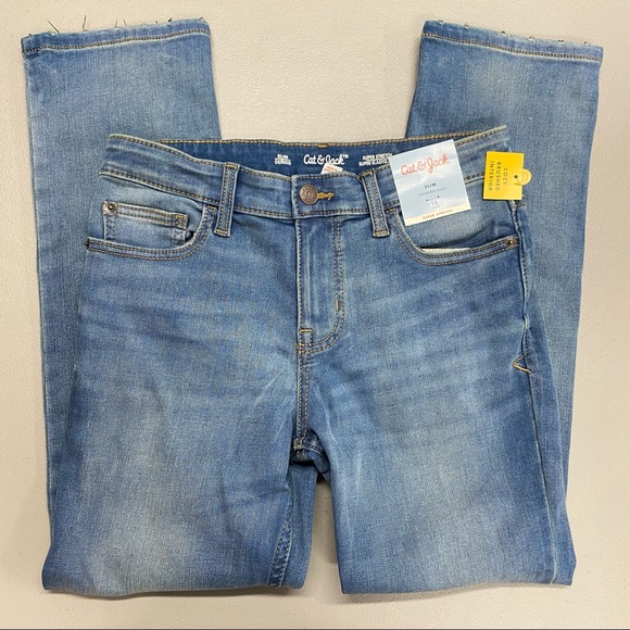 Cat & Jack Slim Blue Jeans Denim Super Stretch 12 - Picture 4 of 6